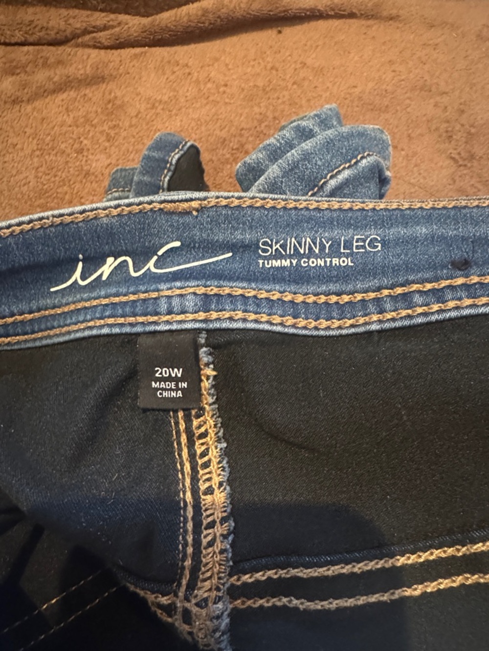 INC International Concepts Medium Blue Cropped Skinny Leg Tummy Control. - Picture 7 of 11